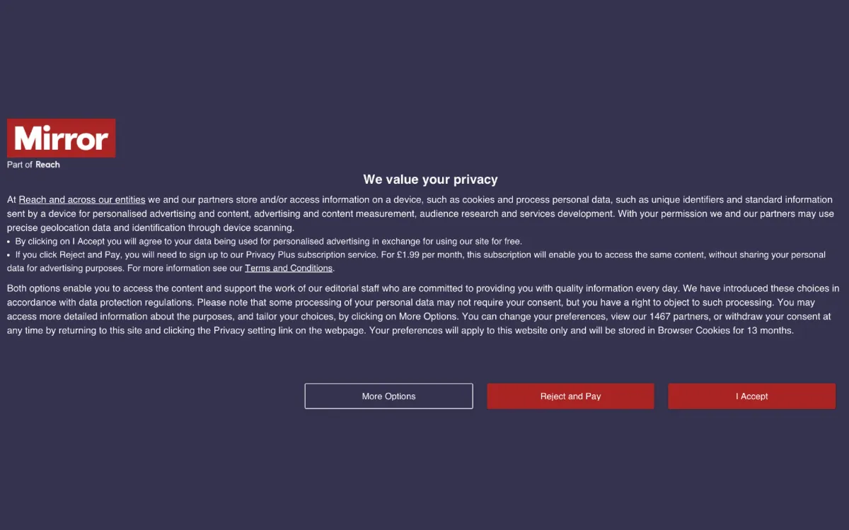 UK data watchdog allows 'consent or pay' model for online publishers
