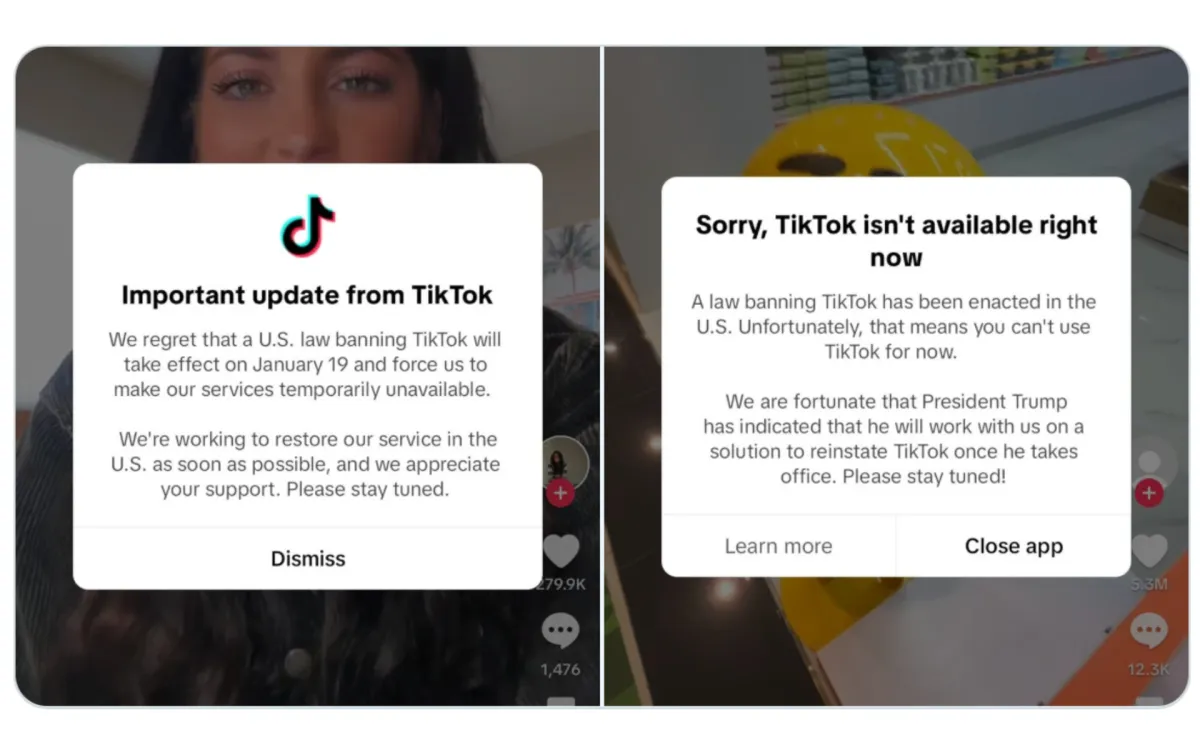 TikTok shutdown message signals political pressure on Trump amid US ban