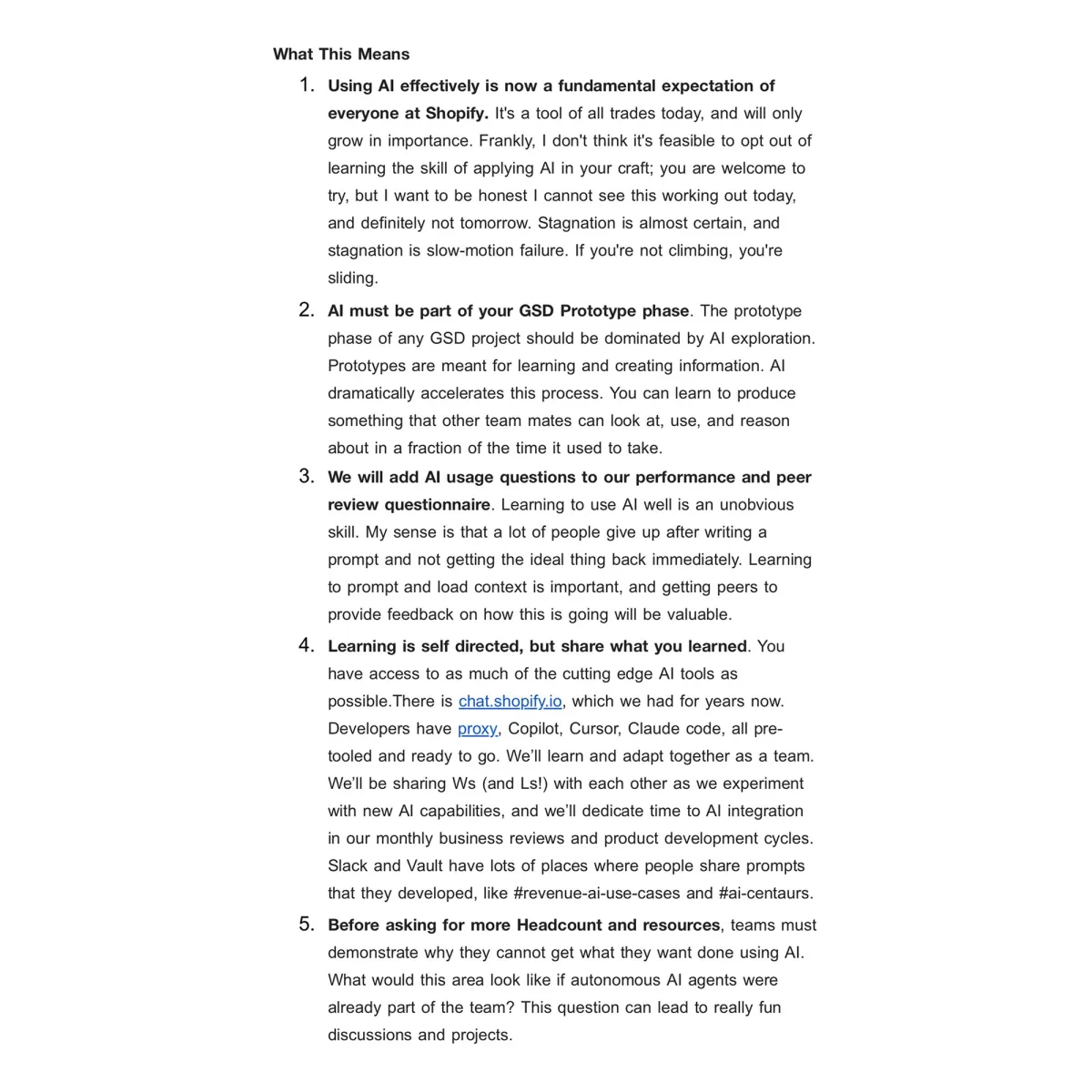 Shopify's mandatory AI usage establishes new workplace norm