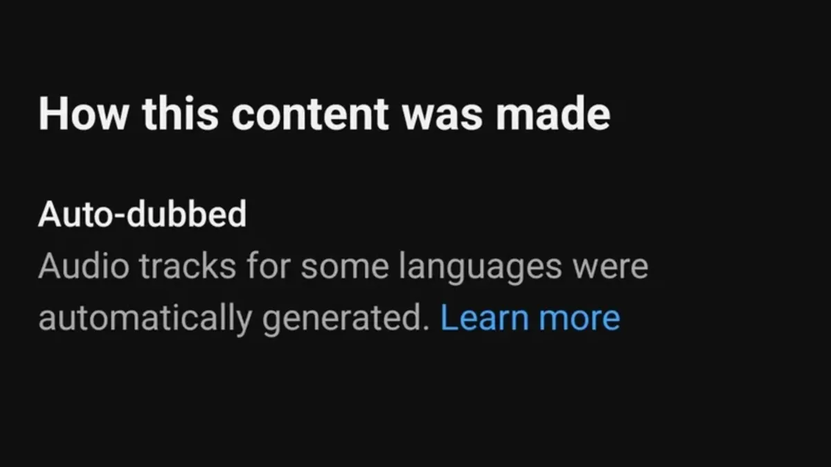 YouTube expands automatic dubbing despite viewer concerns over missing opt-out