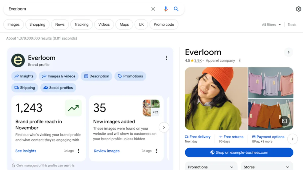 Google launches brand profile management tools for select e-commerce retailers