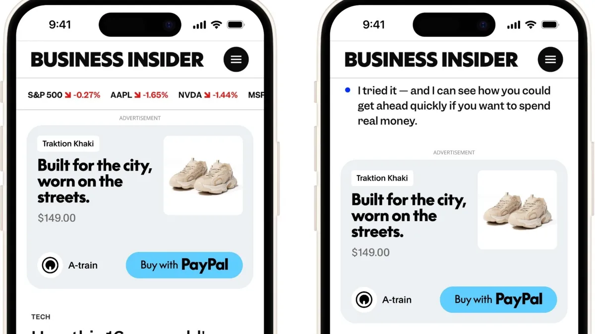 PayPal debuts shoppable storefront ads across publisher websites