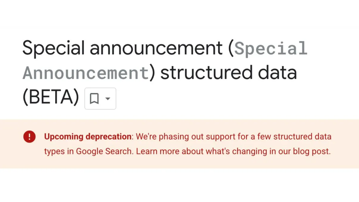 Google deprecates seven structured data types to simplify search results
