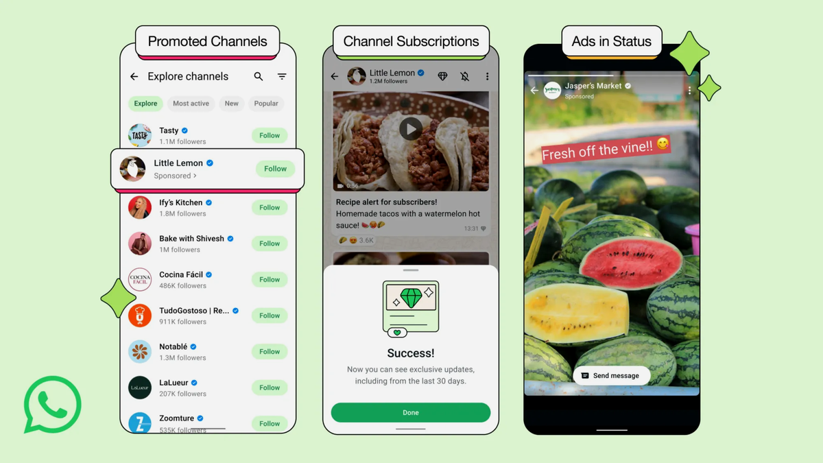 WhatsApp introduces ads using Instagram and Facebook data