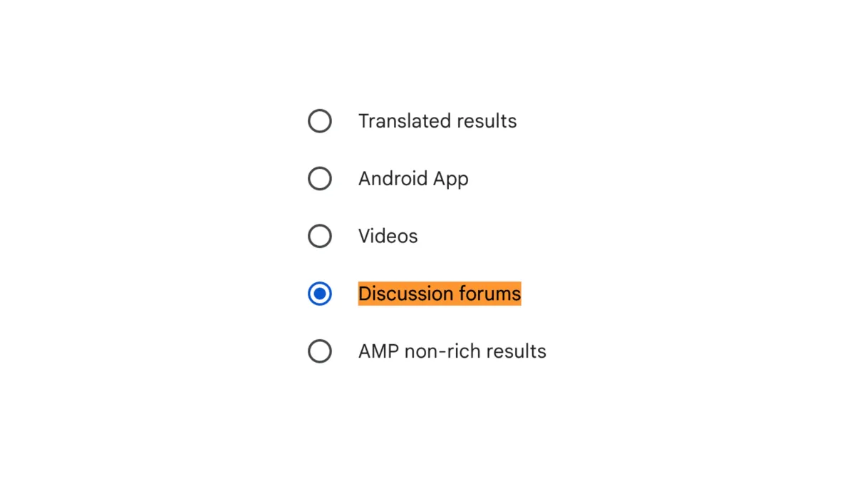 Google Search Console introduces new discussion forums appearance filter