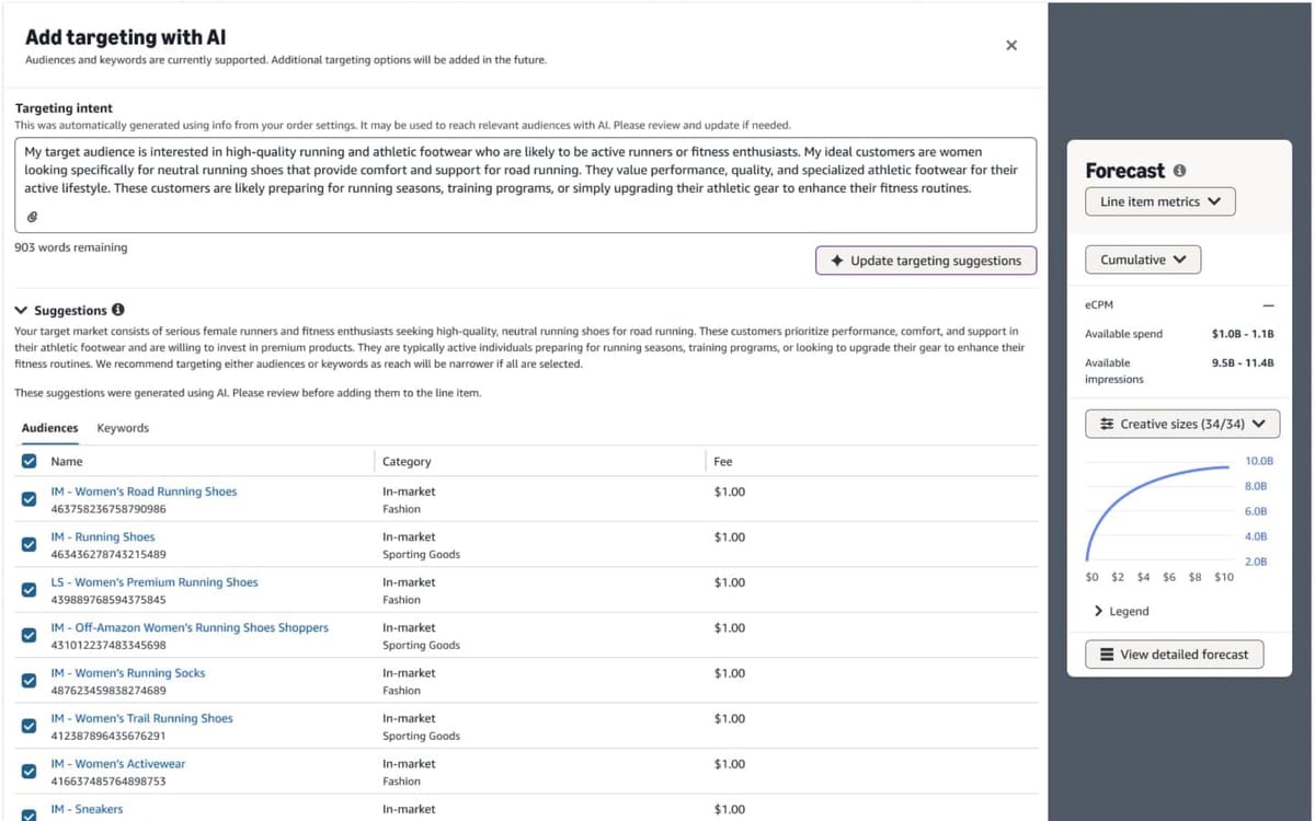 Amazon introduces AI targeting for DSP campaigns