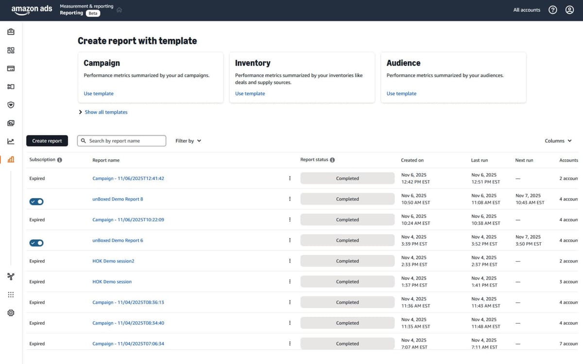 Amazon launches unified reporting system across advertising products