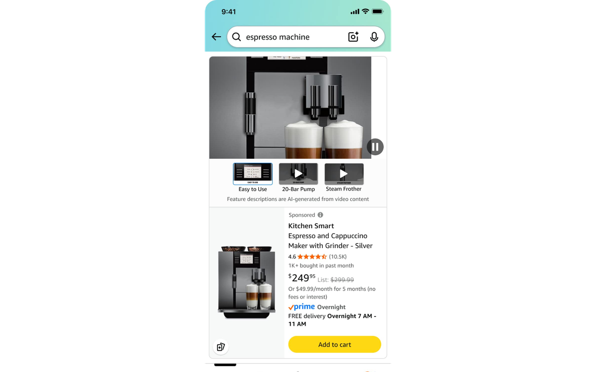Amazon launches interactive video format for Sponsored Products campaigns