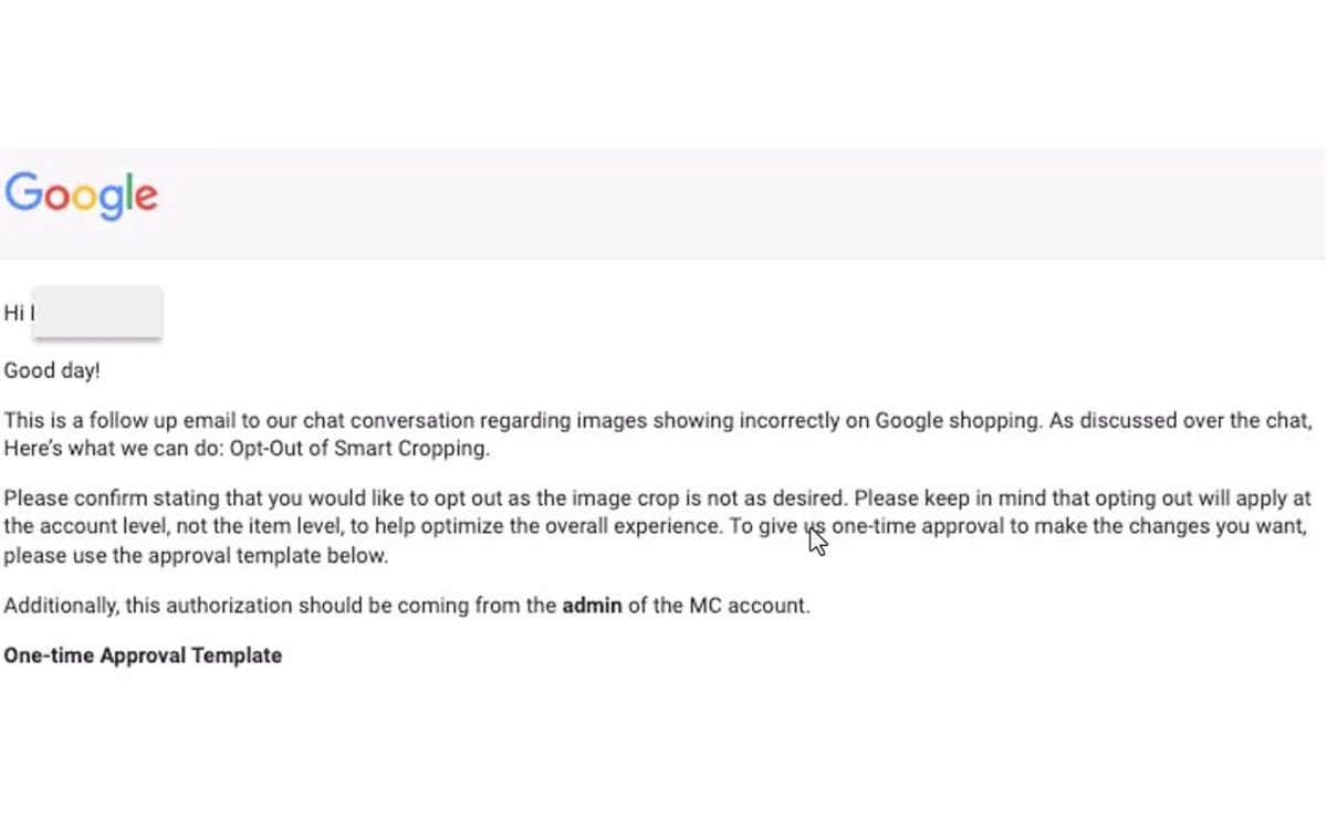 Google Shopping smart cropping distorts product images without opt-out option