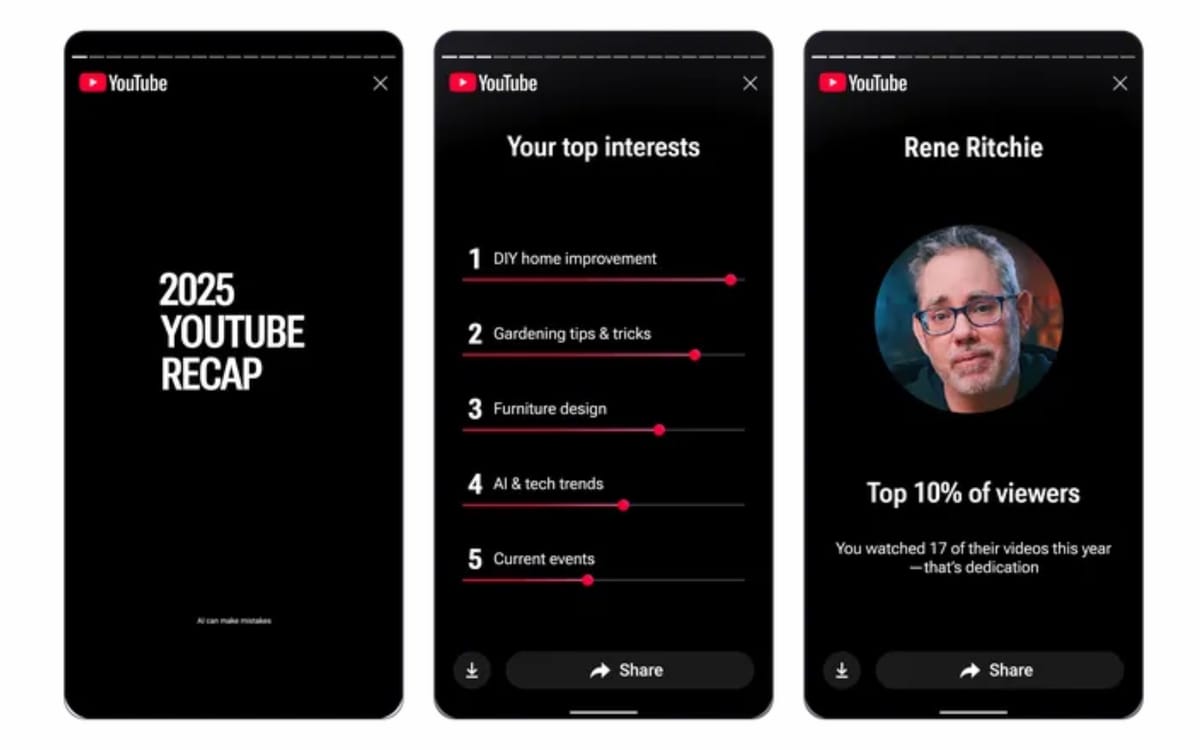 YouTube launches personalized Recap feature for North American users