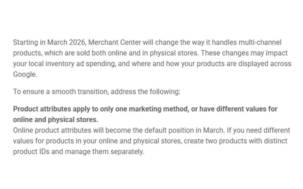 Google forces retailers to split product IDs by March 2026