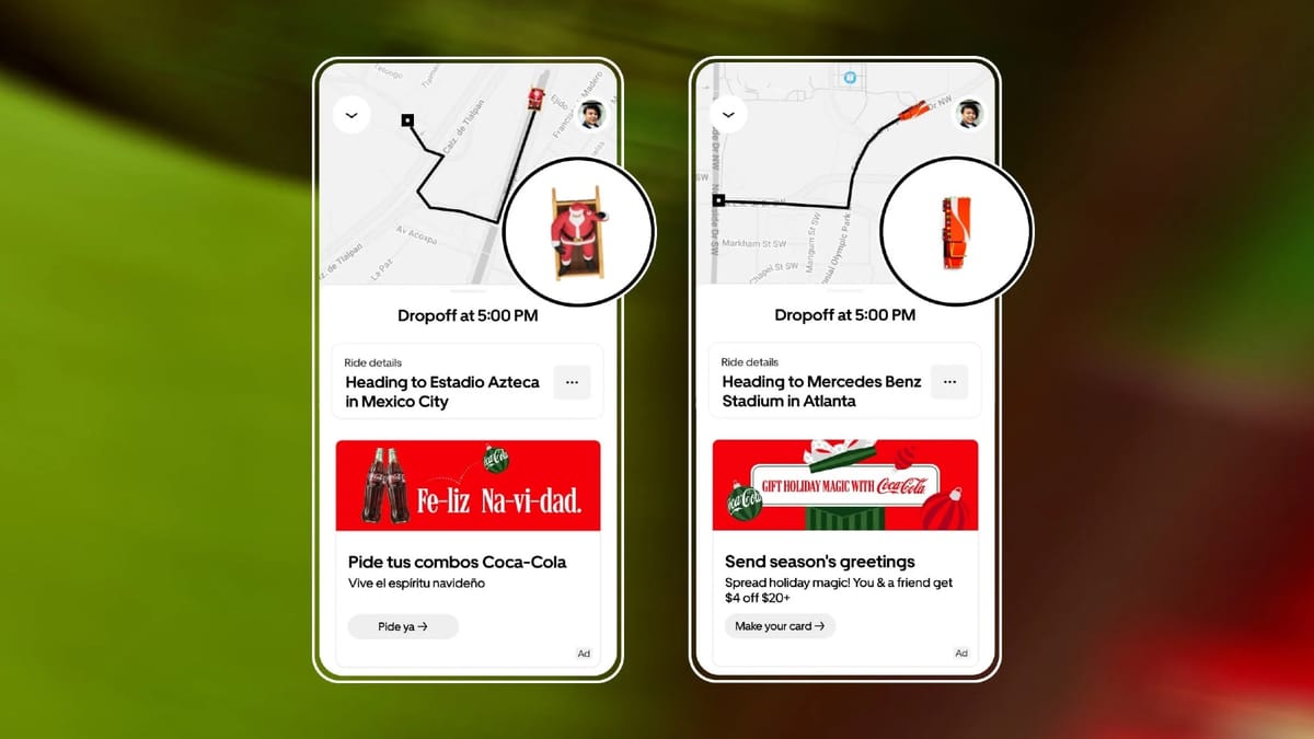 Uber debuts Journey Takeover with Coca-Cola at your destination