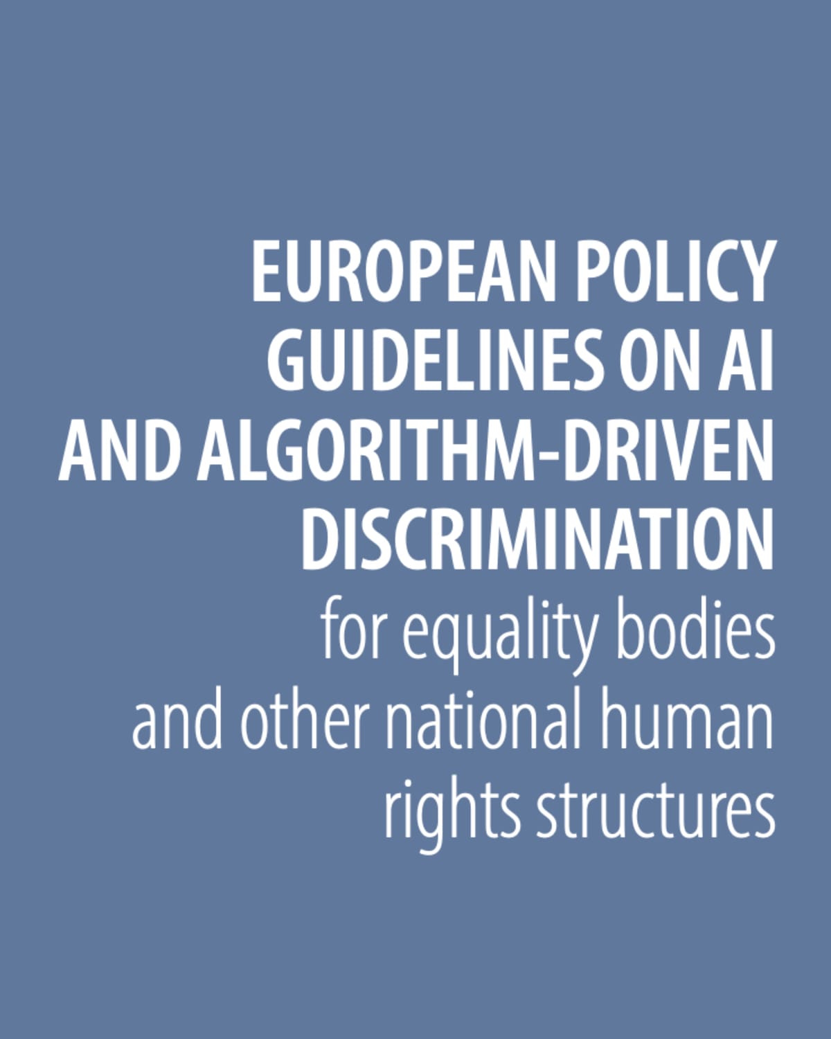 Council of Europe unveils AI discrimination playbook for regulators