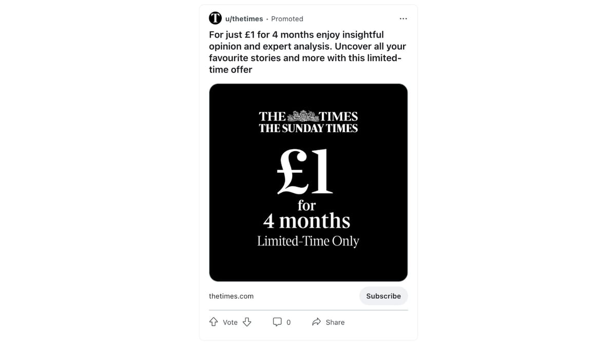 The Times doubled conversions on Reddit with Max campaigns - here's how