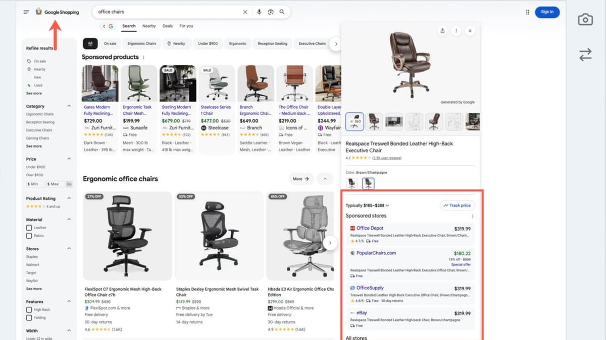 Google Shopping tab now mixes ads into free listing grids