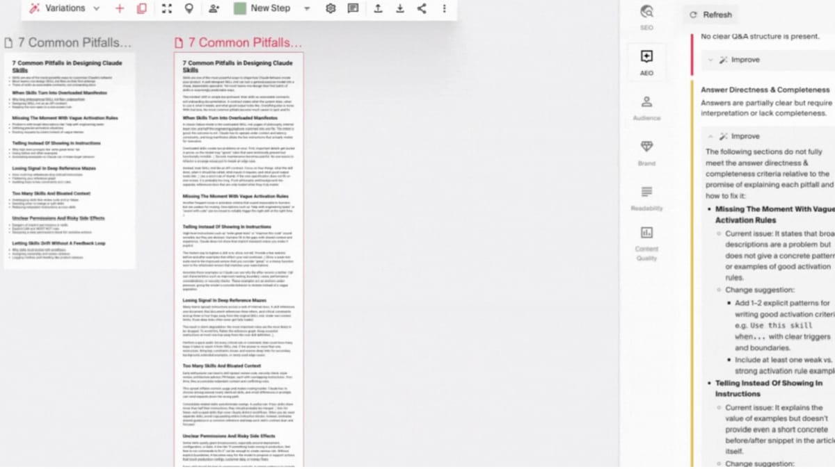 Typeface AEO Analyzer scores content for AI search as Firstsource deal lands