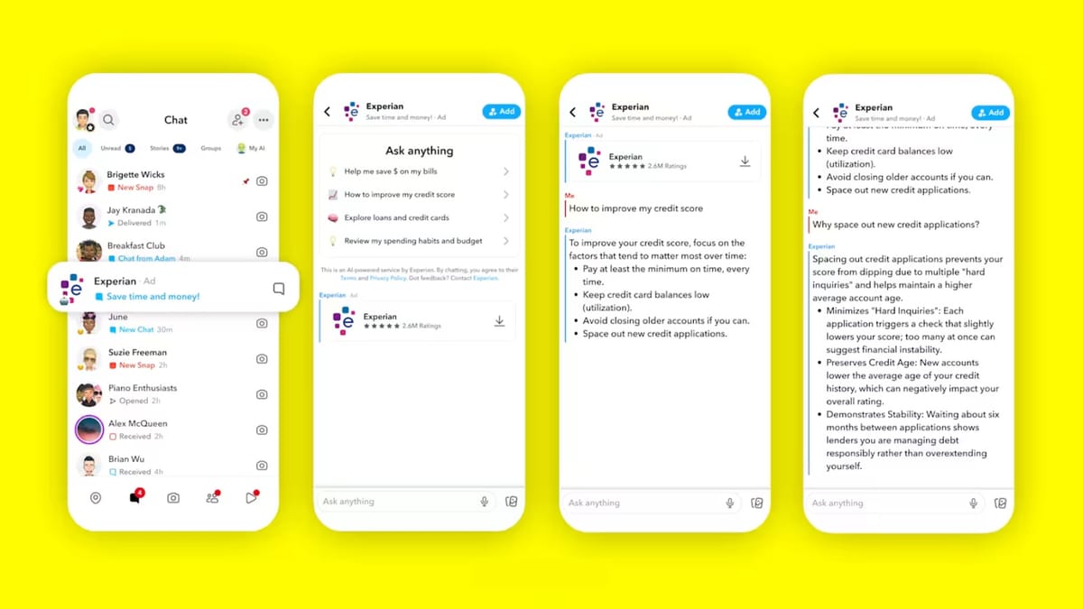 AI Sponsored Snaps let brands chat directly with users
