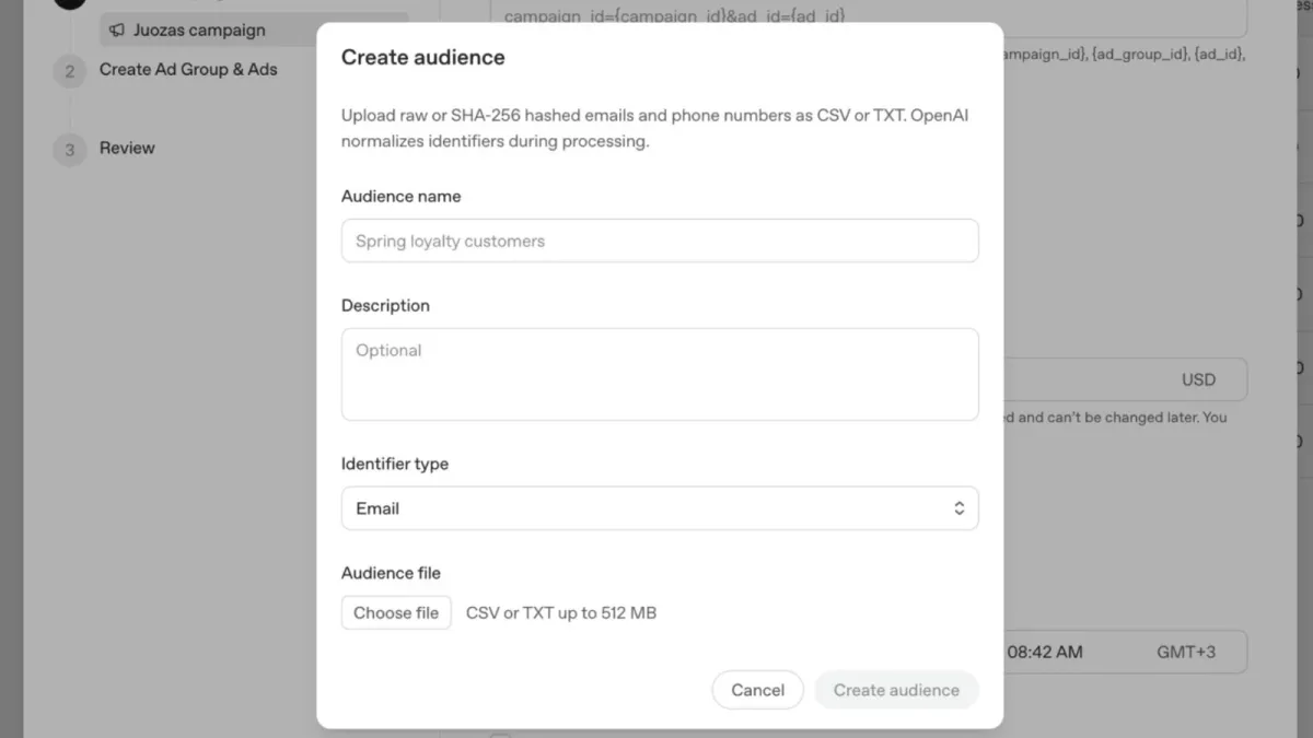 OpenAI adds custom audiences to ChatGPT ads as self-serve expands