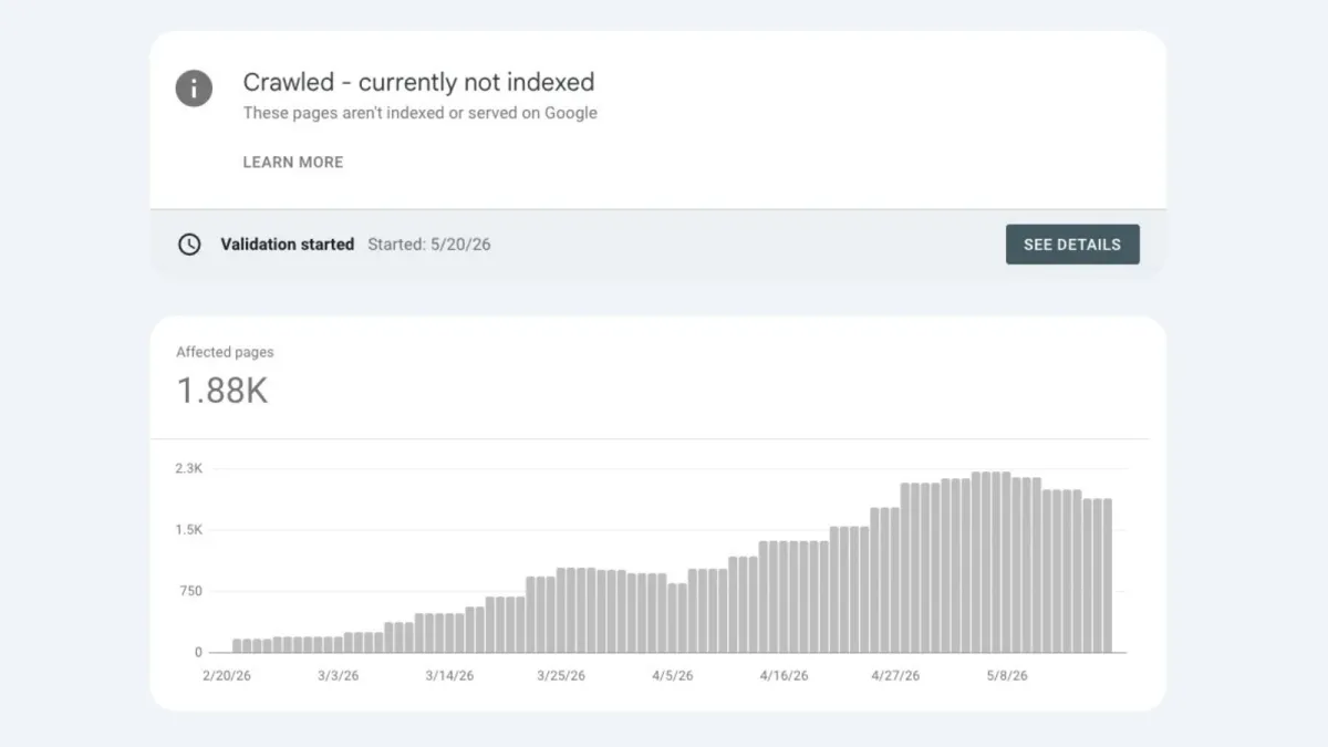 Google silently drops pages: a dev studio lost 50% of its search traffic