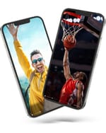 Two smartphones displaying full-screen vertical video content, illustrating mobile-first publisher formats.