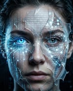 AI reads your face: binary data layers reveal personal traits from just a name.