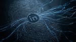 LinkedIn fingerprint with data streams leaking to third parties, BrowserGate lawsuit visual.