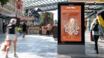 3D DOOH creative on a JCDecaux screen in a pedestrian shopping street, Vistar Media campaign