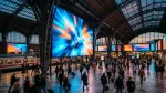 Stroer DOOH billboard The Whale at Hamburg Hauptbahnhof station, Q1 2026