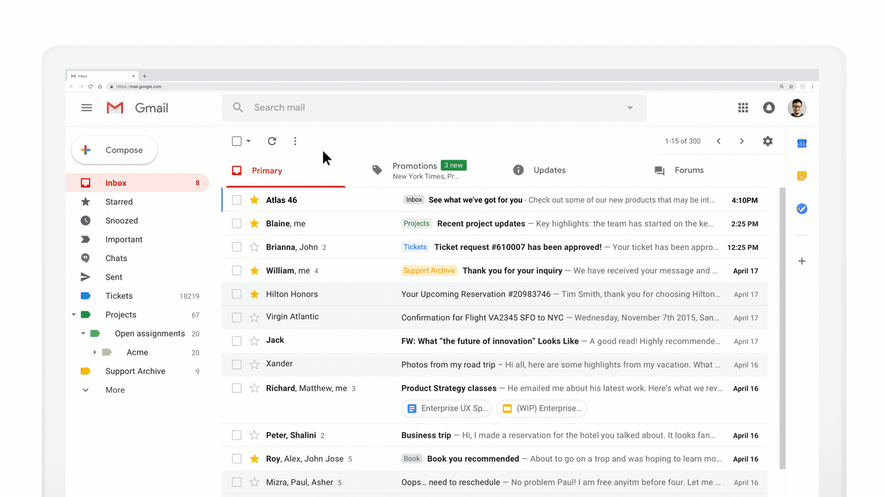 Google introduces support to AMP emails in Gmail