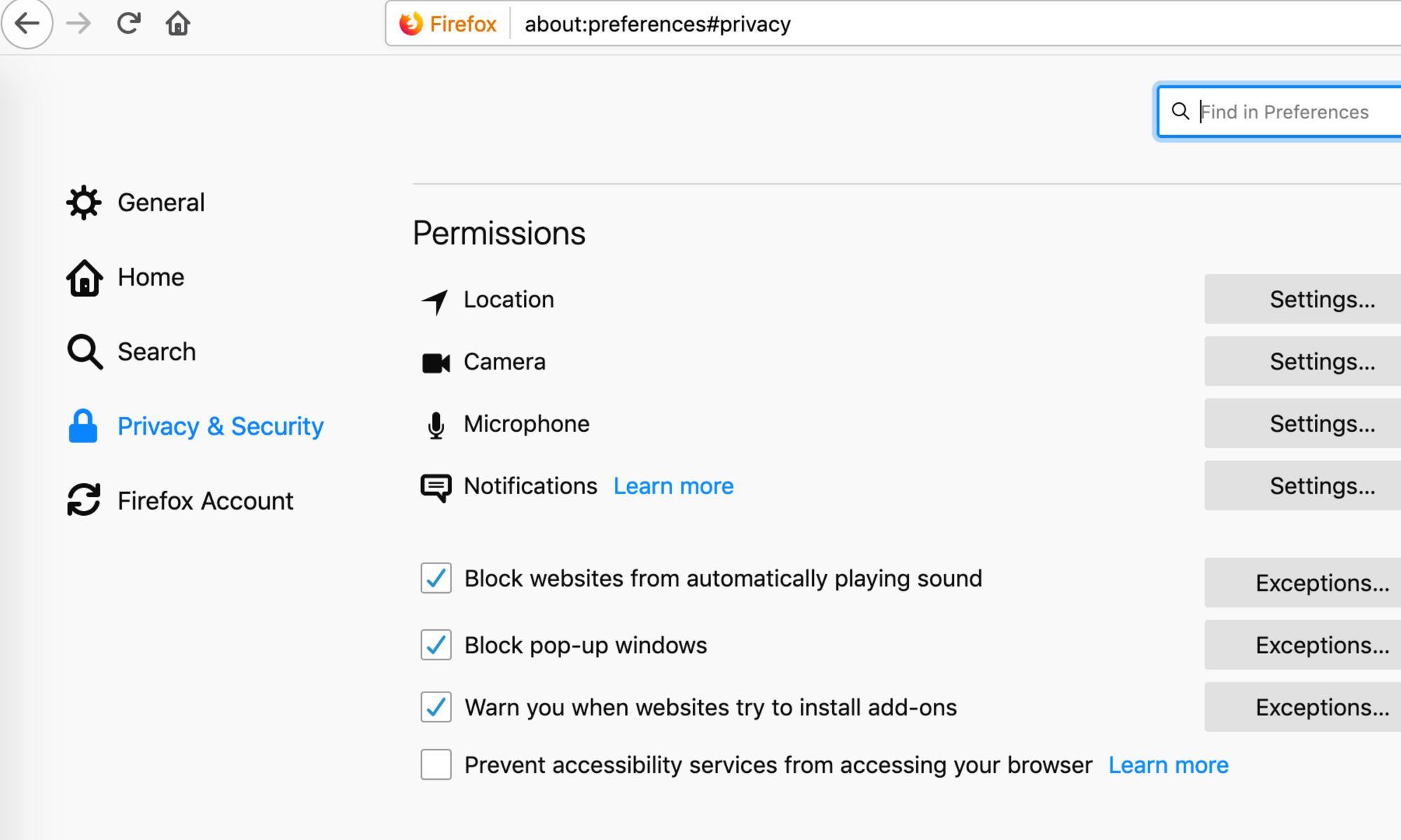 Firefox automatically blocks autoplay audible videos