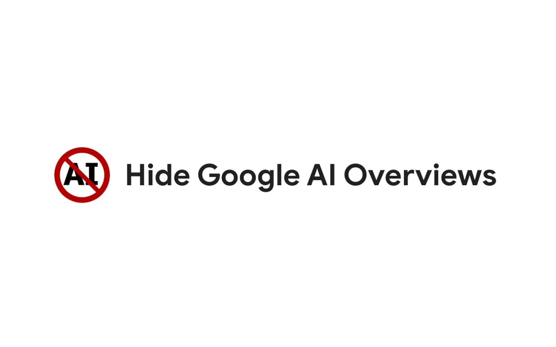 Hide Google AI Overviews extension
