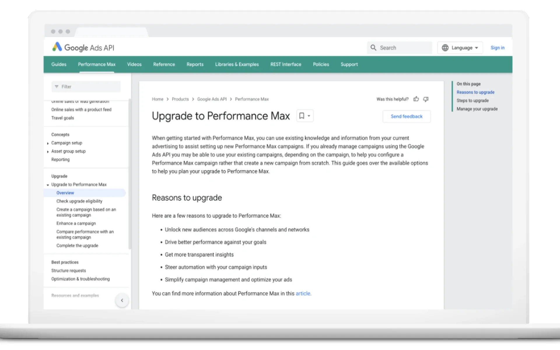 Upgrading your Campaigns to Performance Max