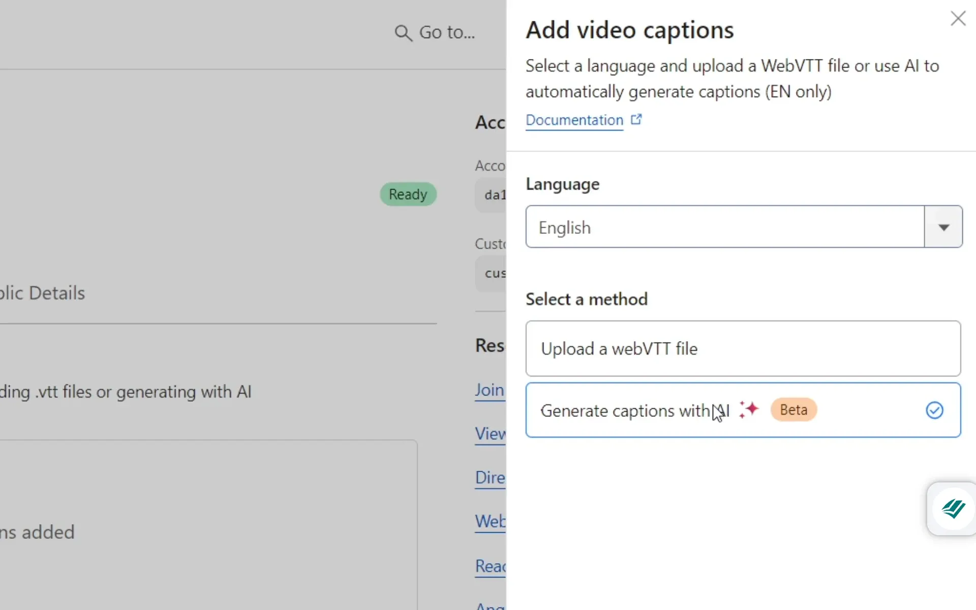 Add video captions with AI