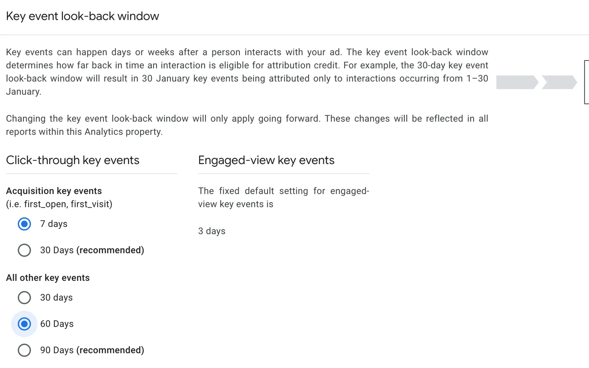 Conversion Windows in GA4