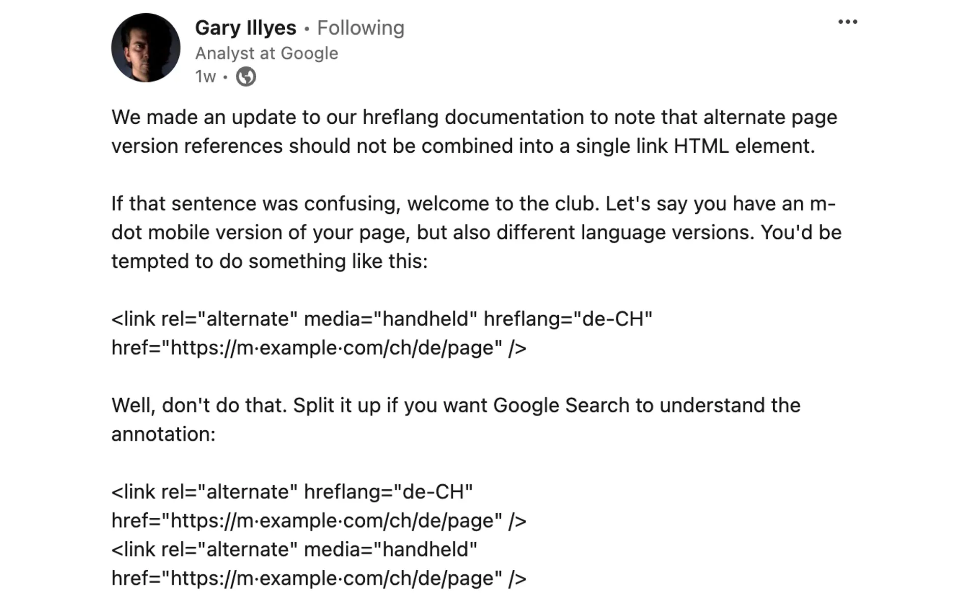 Google updates Hreflang documentation