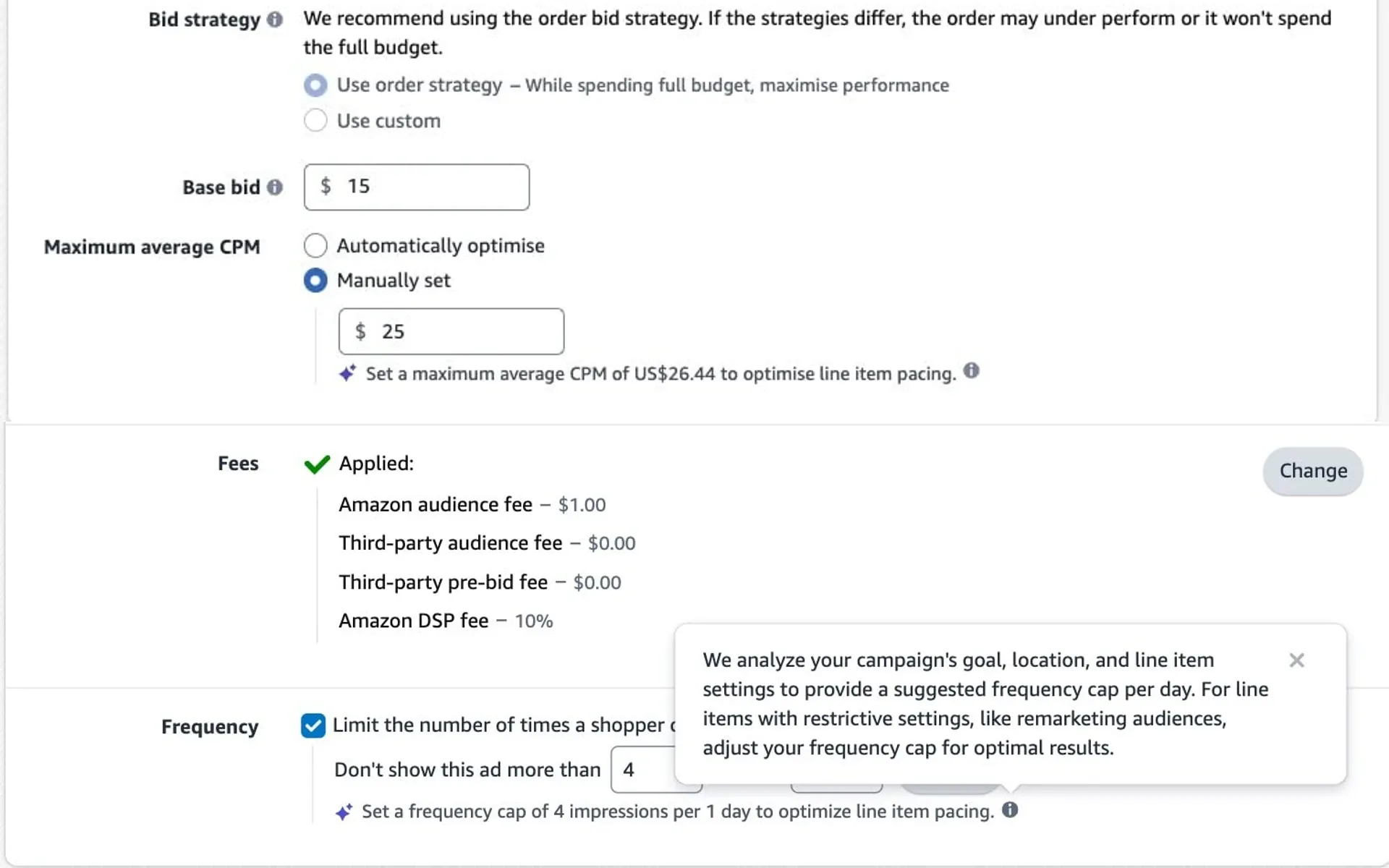 Amazon pre-flight campaign pacing recommendations
