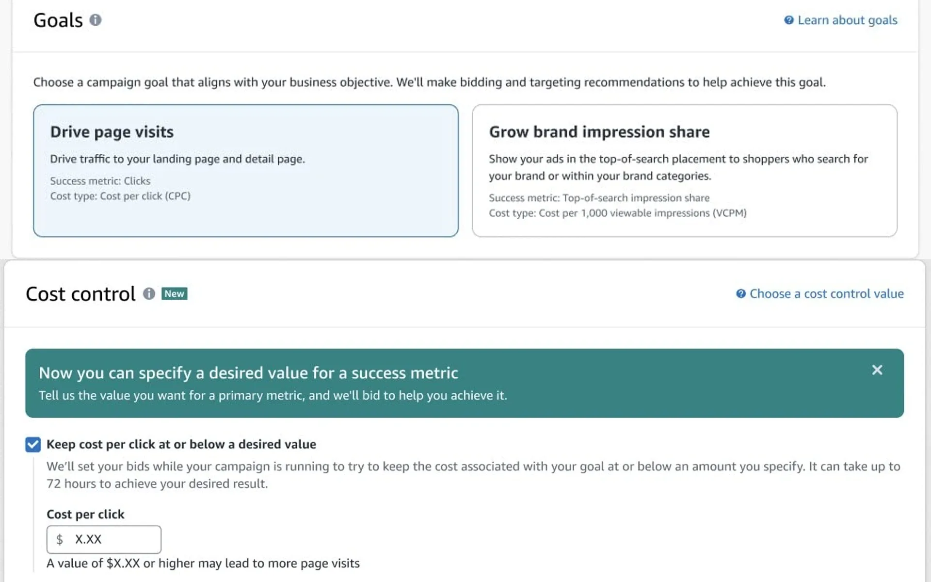 Sponsored Brands Cost Control