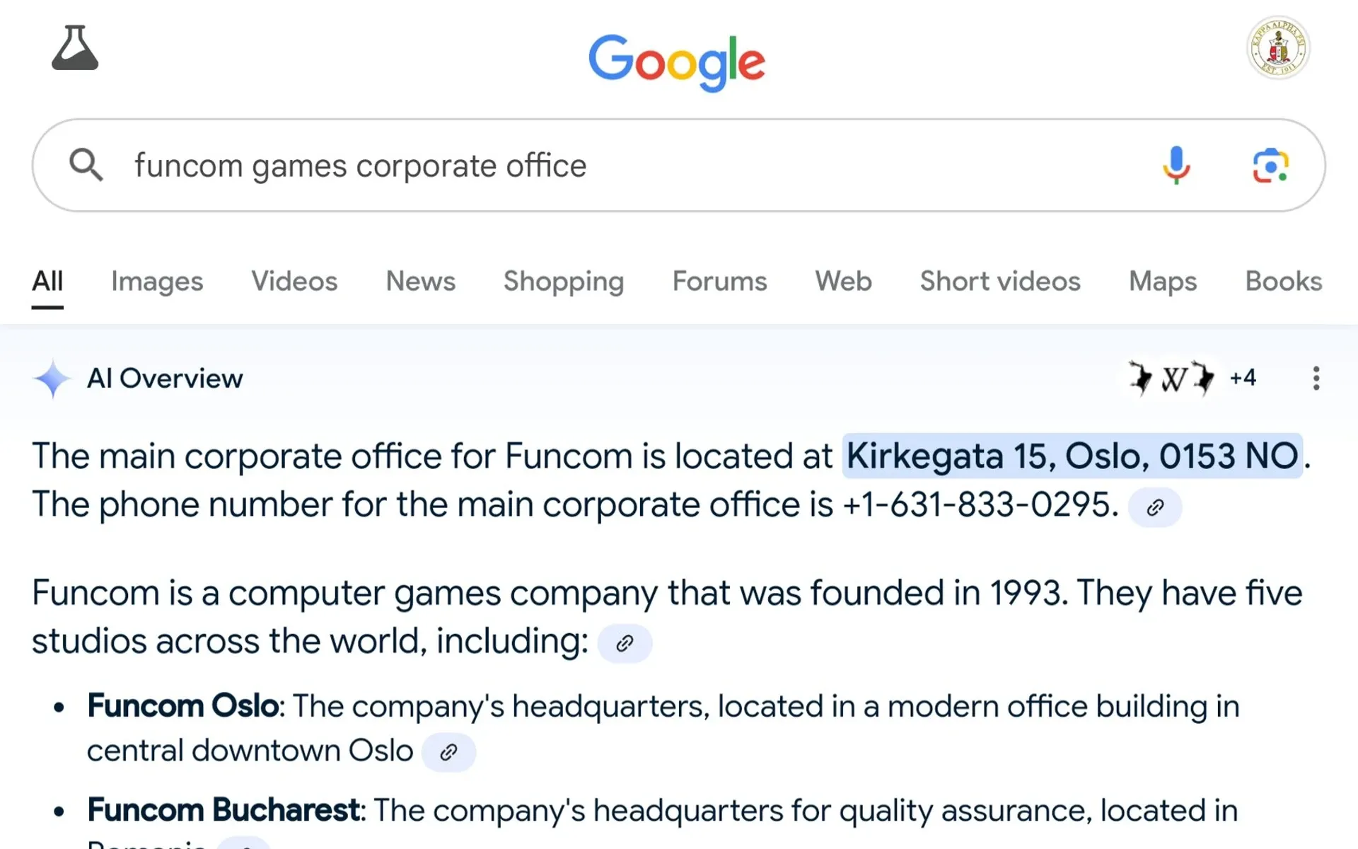 Google AI links ex-employee's number to company