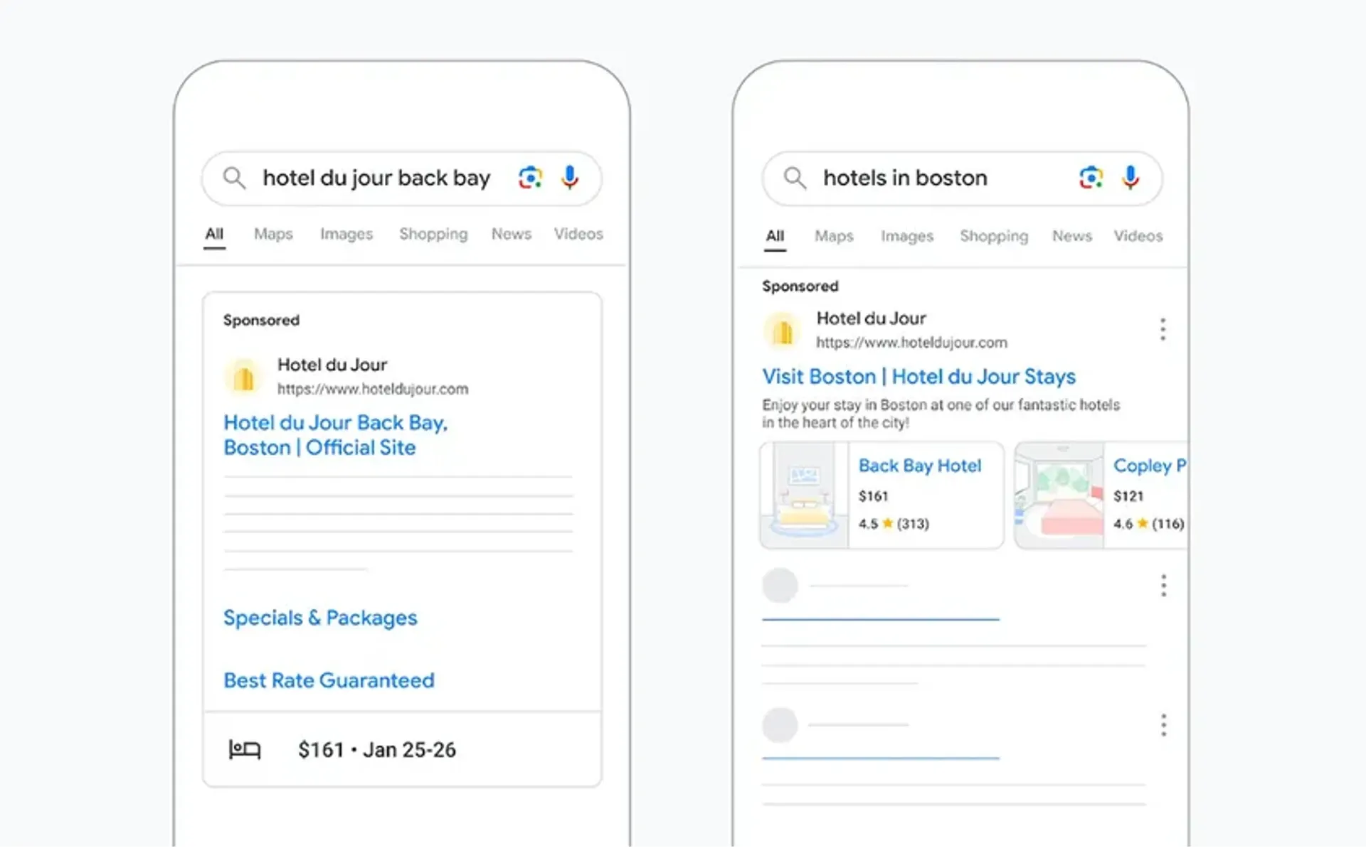 Rich hotel data shown in Travel Feeds in Search Ads