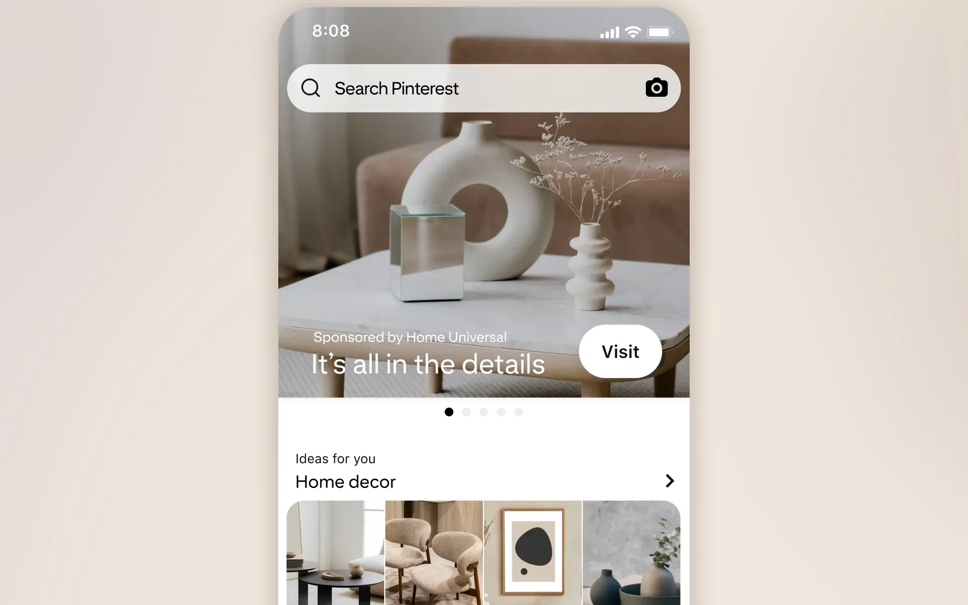 Pinterest reveals refined home decor aesthetics in minimalist campaign featuring neutral styling and modern accents