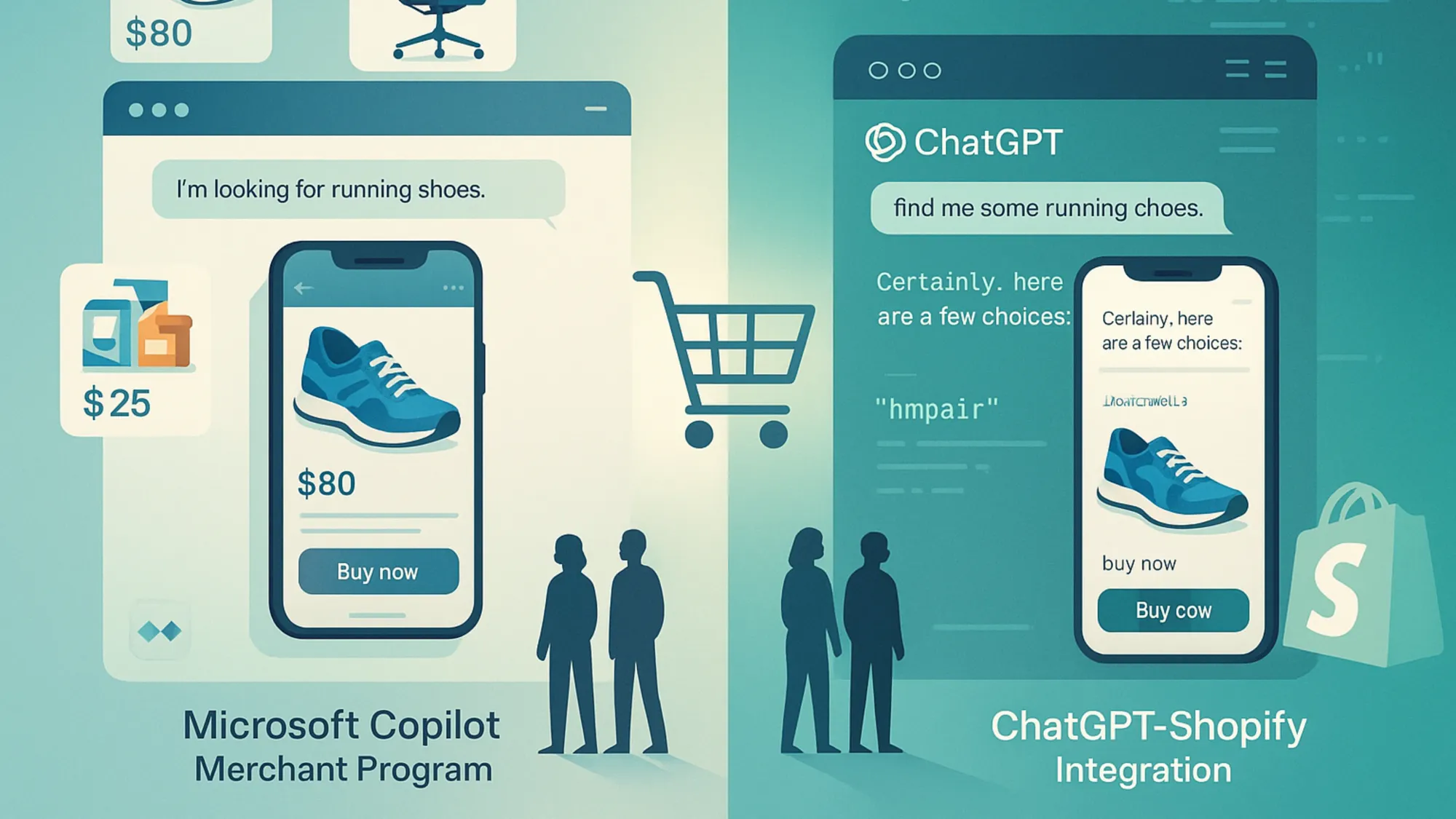 Tech giants compete for e-commerce: Microsoft Copilot vs ChatGPT-Shopify AI shopping interfaces