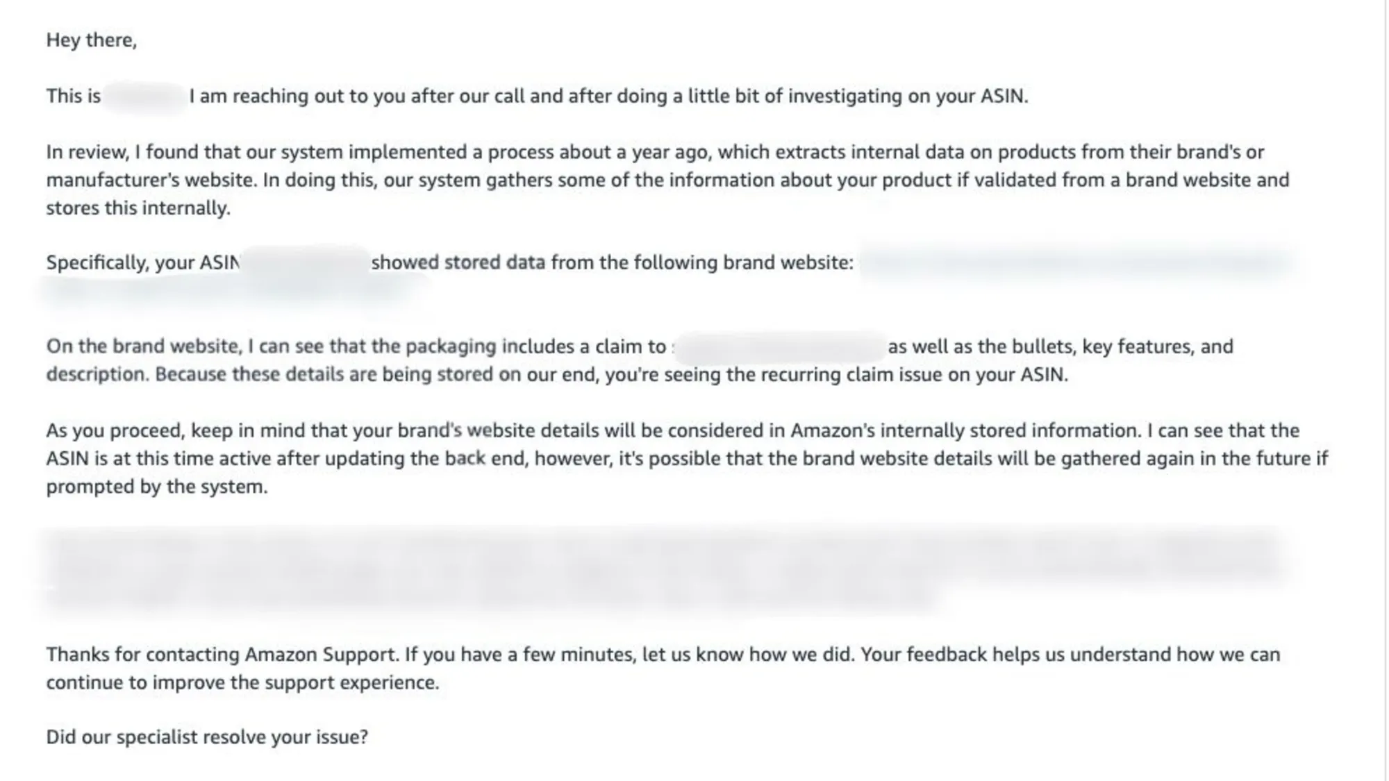 Amazon support email reveals AI system that scans brand websites for policy violations, affecting seller listings