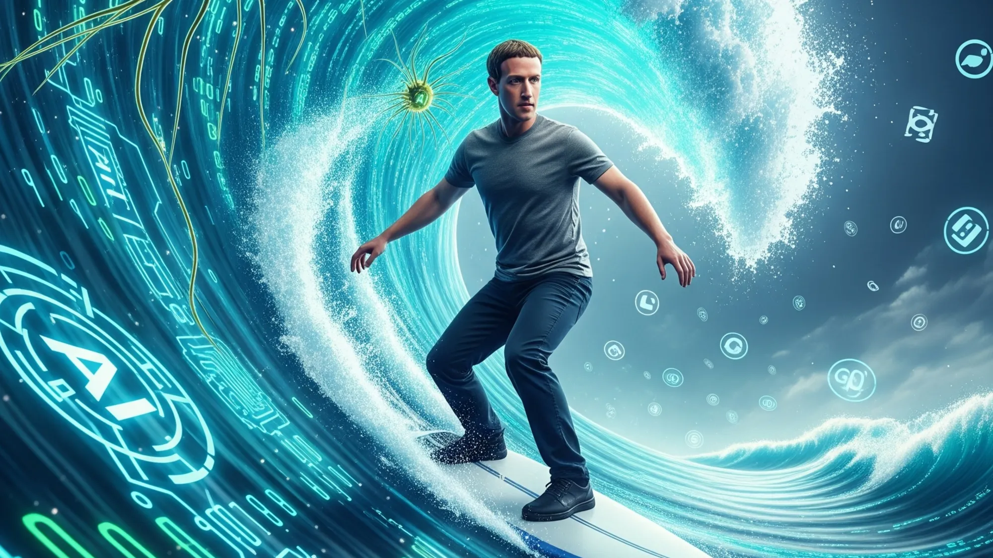 Mark Zuckerberg surfing digital AI wave as Meta's $14.8B Scale AI deal faces antitrust scrutiny concerns