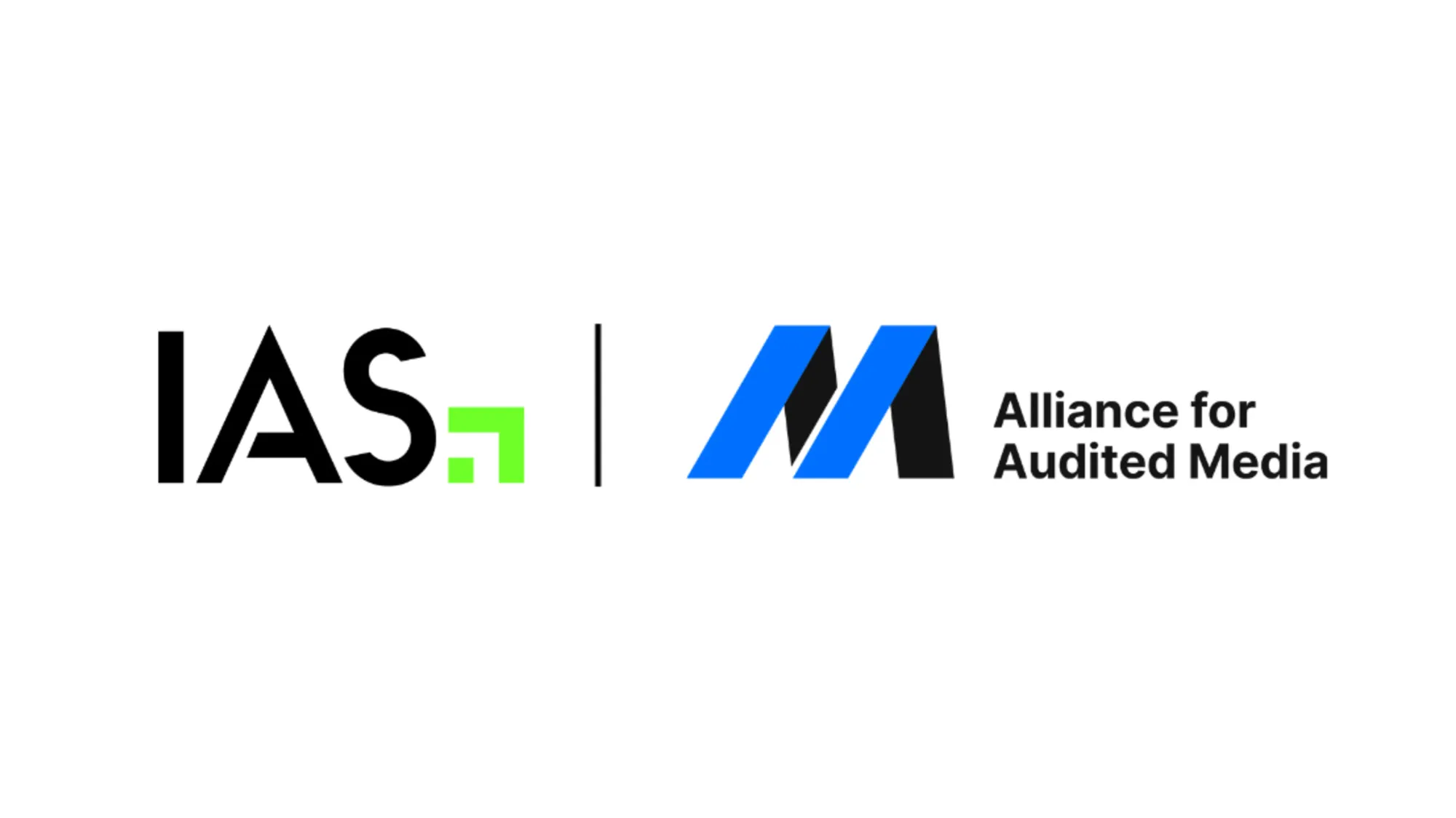 IAS and Alliance for Audited Media logos announcing first ethical AI certification in advertising