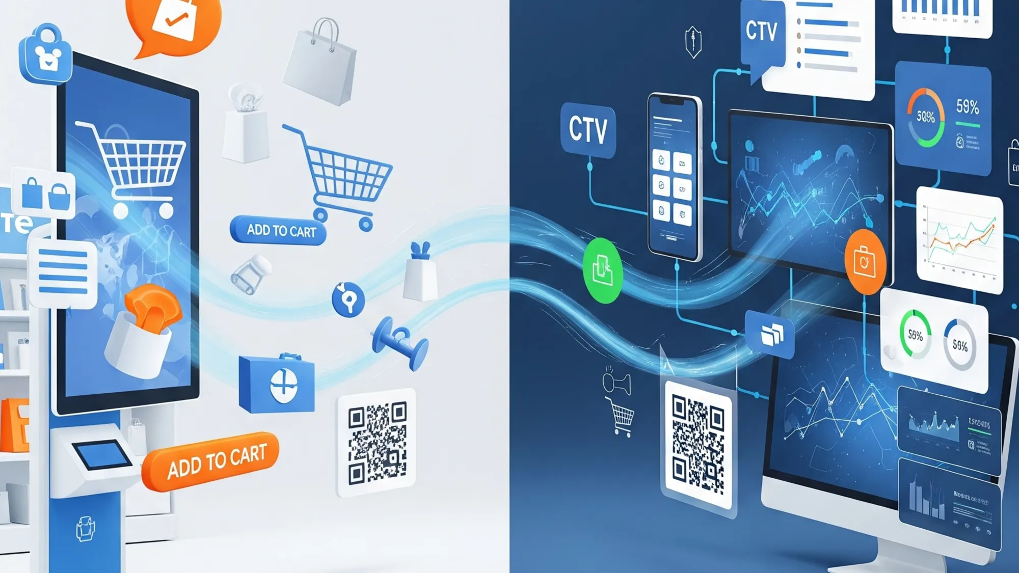Innovid retail media platform connecting shopping interfaces with CTV advertising analytics and performance metrics