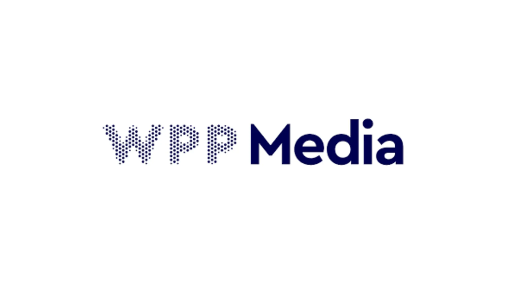 WPP Media logo featuring dotted pattern design and navy blue text on white background for CTV partnership