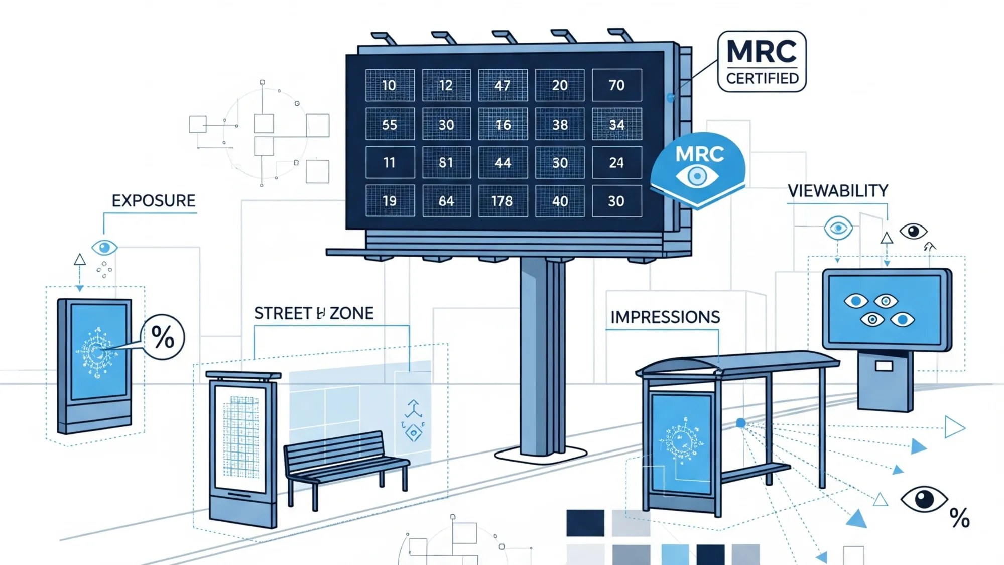 MRC out-of-home advertising measurement standards with digital billboards and viewability metrics