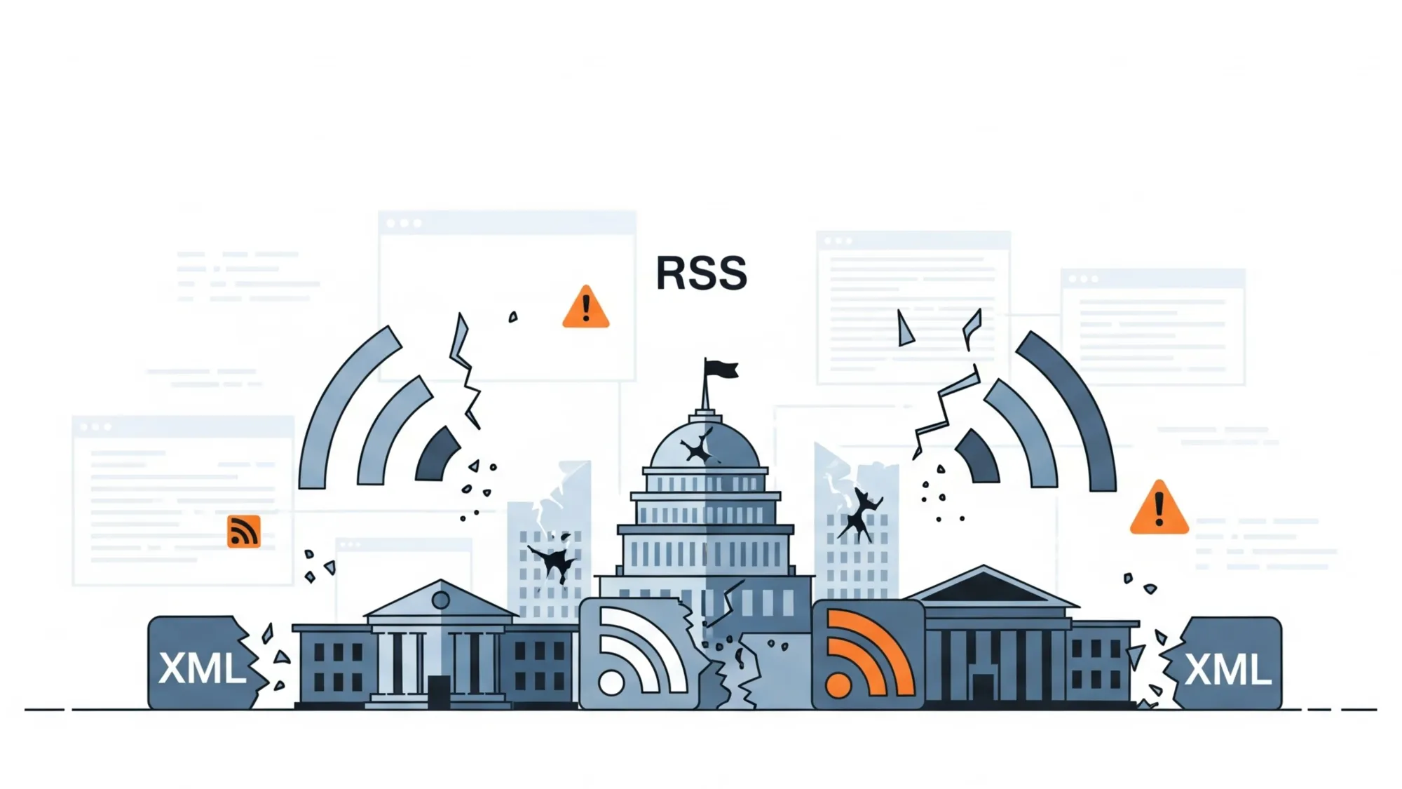 Government RSS feeds face disruption as Google proposes XSLT removal, threatening citizen access to data.