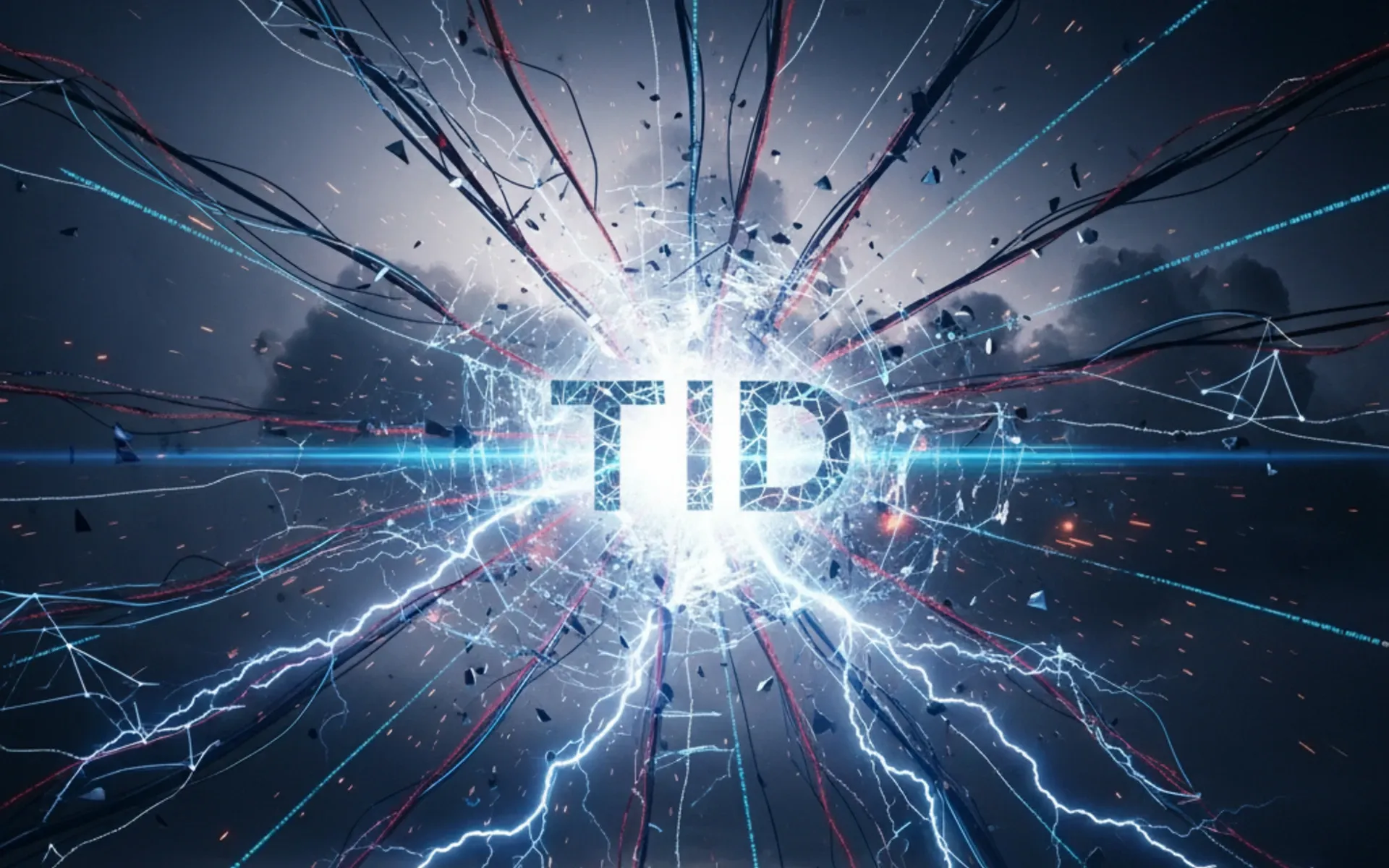 Digital network explosion showing transaction ID (TID) system breakdown disrupting programmatic advertising transparency
