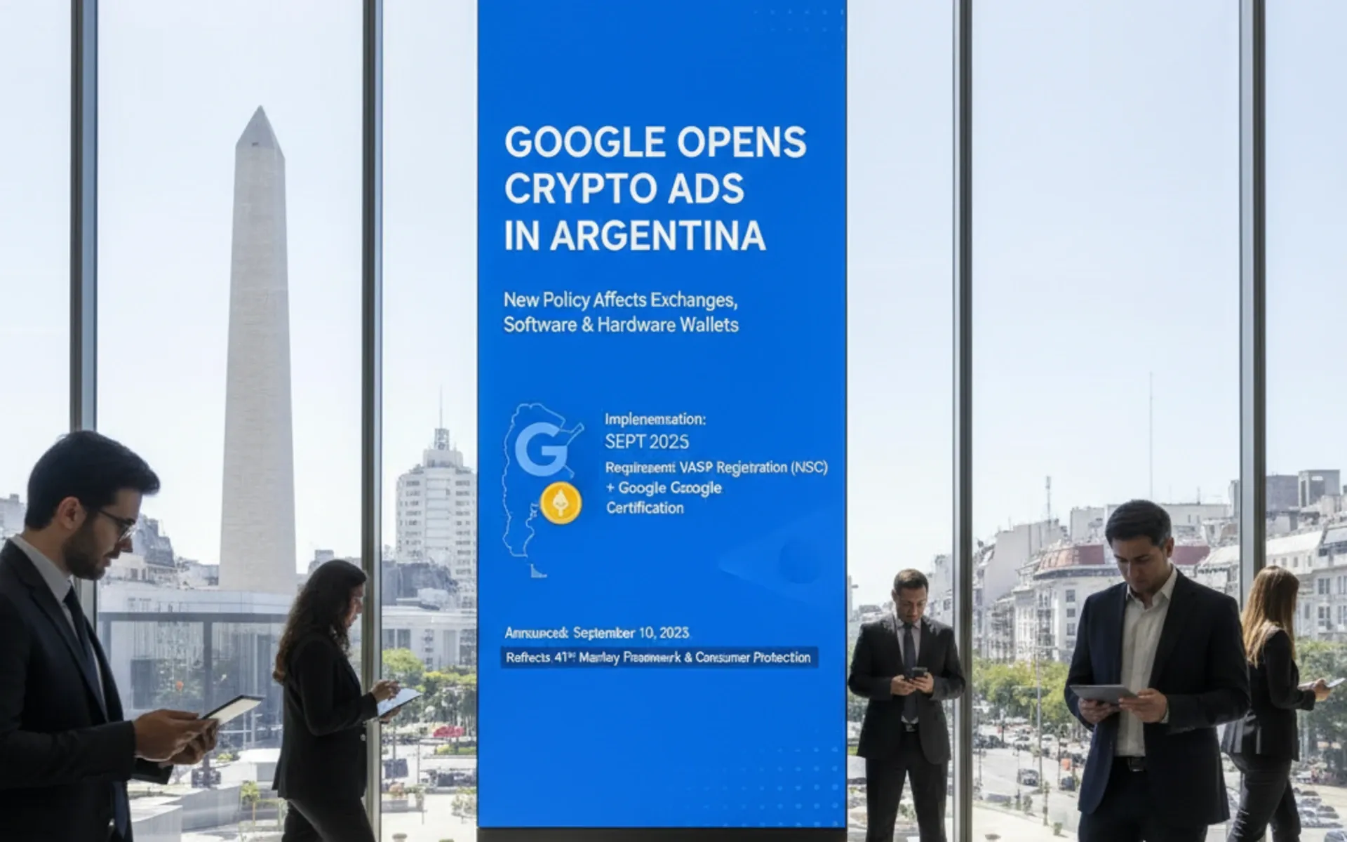Google expands cryptocurrency advertising to Argentina with September policy